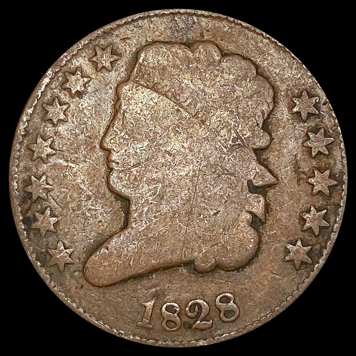 1828 Classic Head Half Cent LIGHTLY CIRCULATED