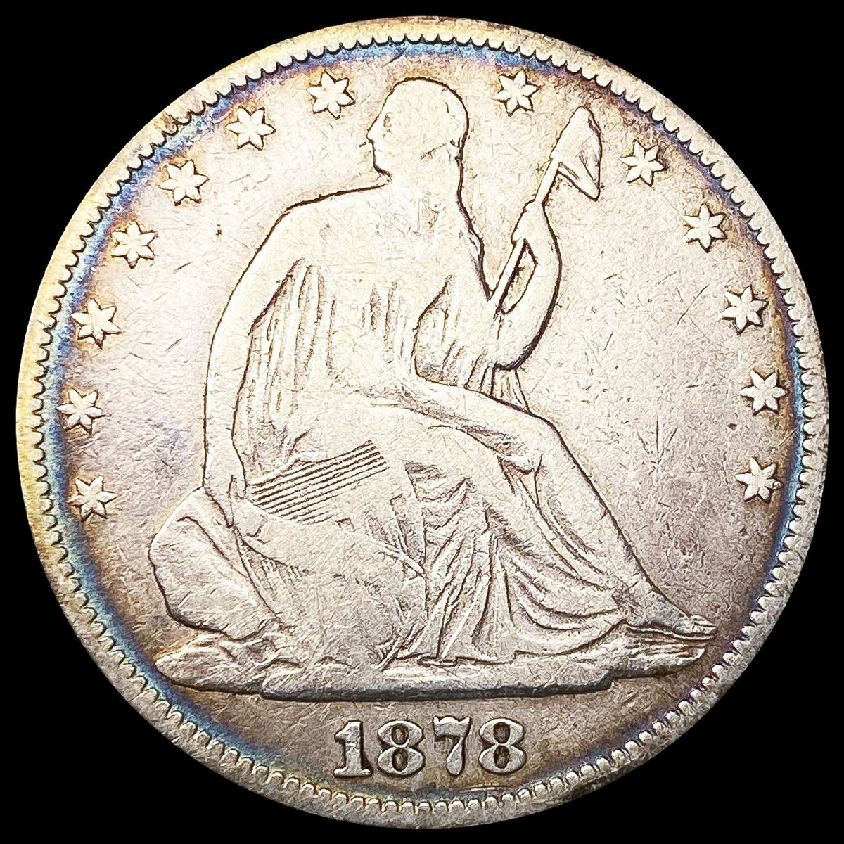 1878 Seated Liberty Half Dollar NICELY CIRCULATED