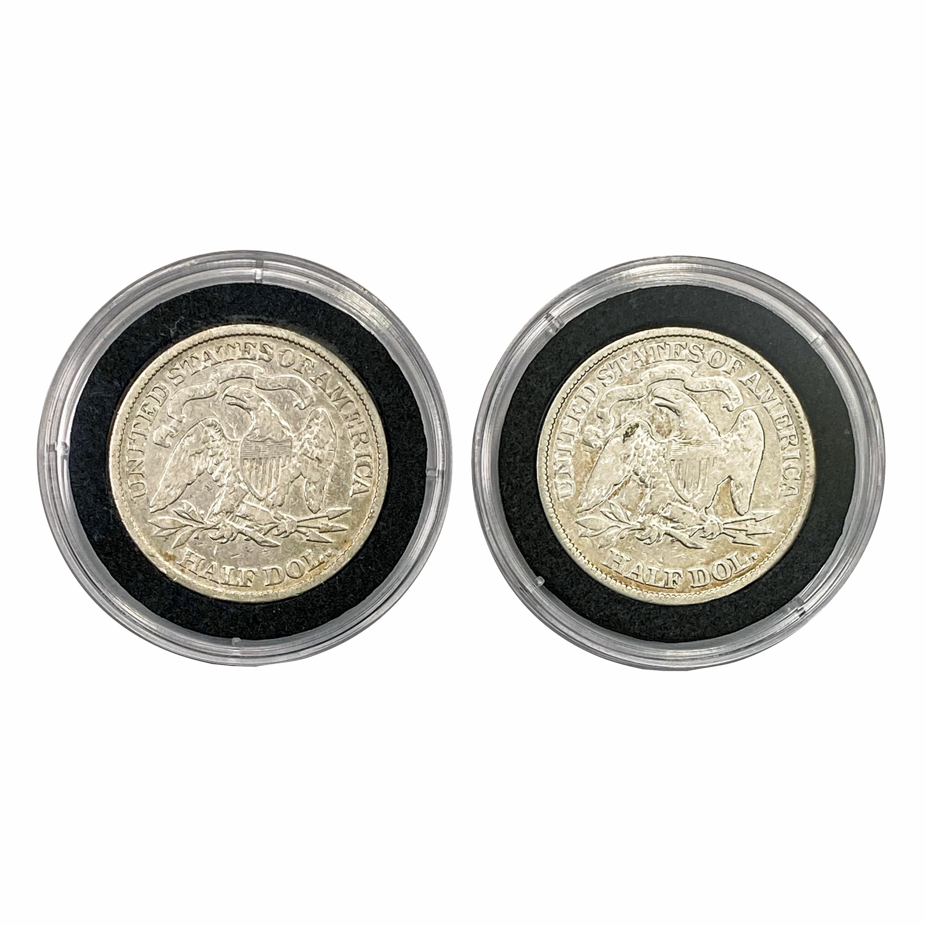 1874, 1877 Pair of Seated Liberty Half Dollars [2