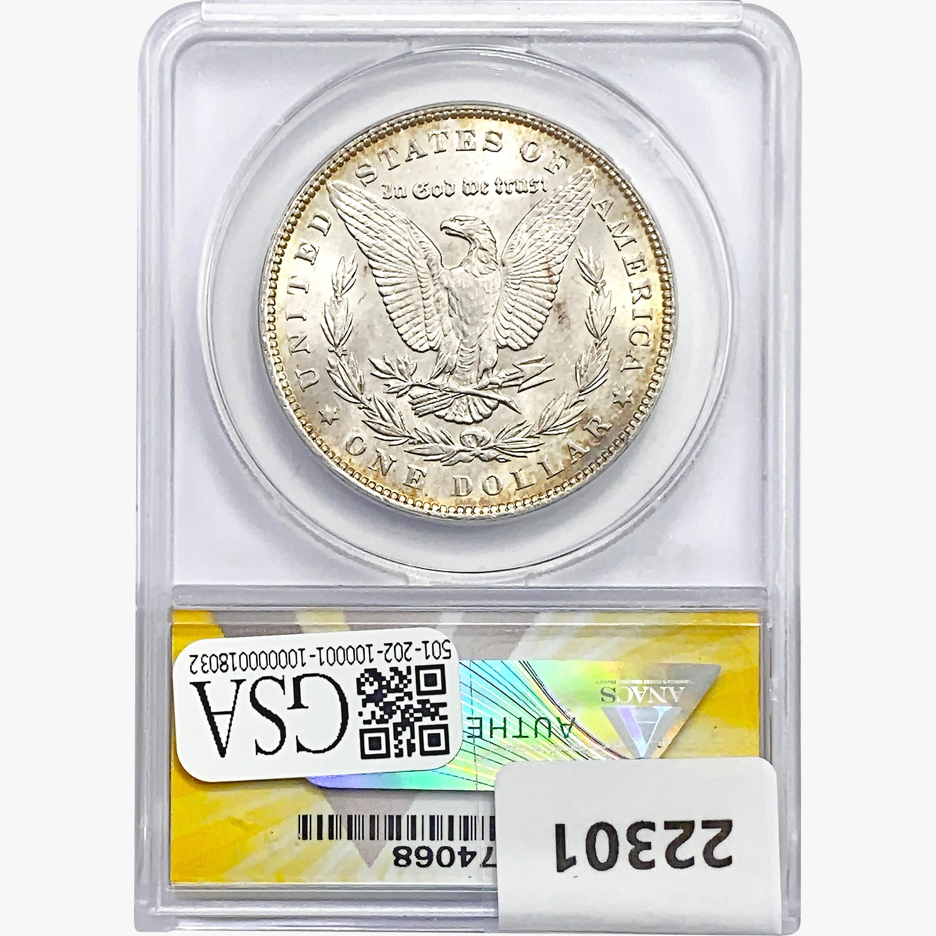 1892 Morgan Silver Dollar ANACS MS62 Lamination