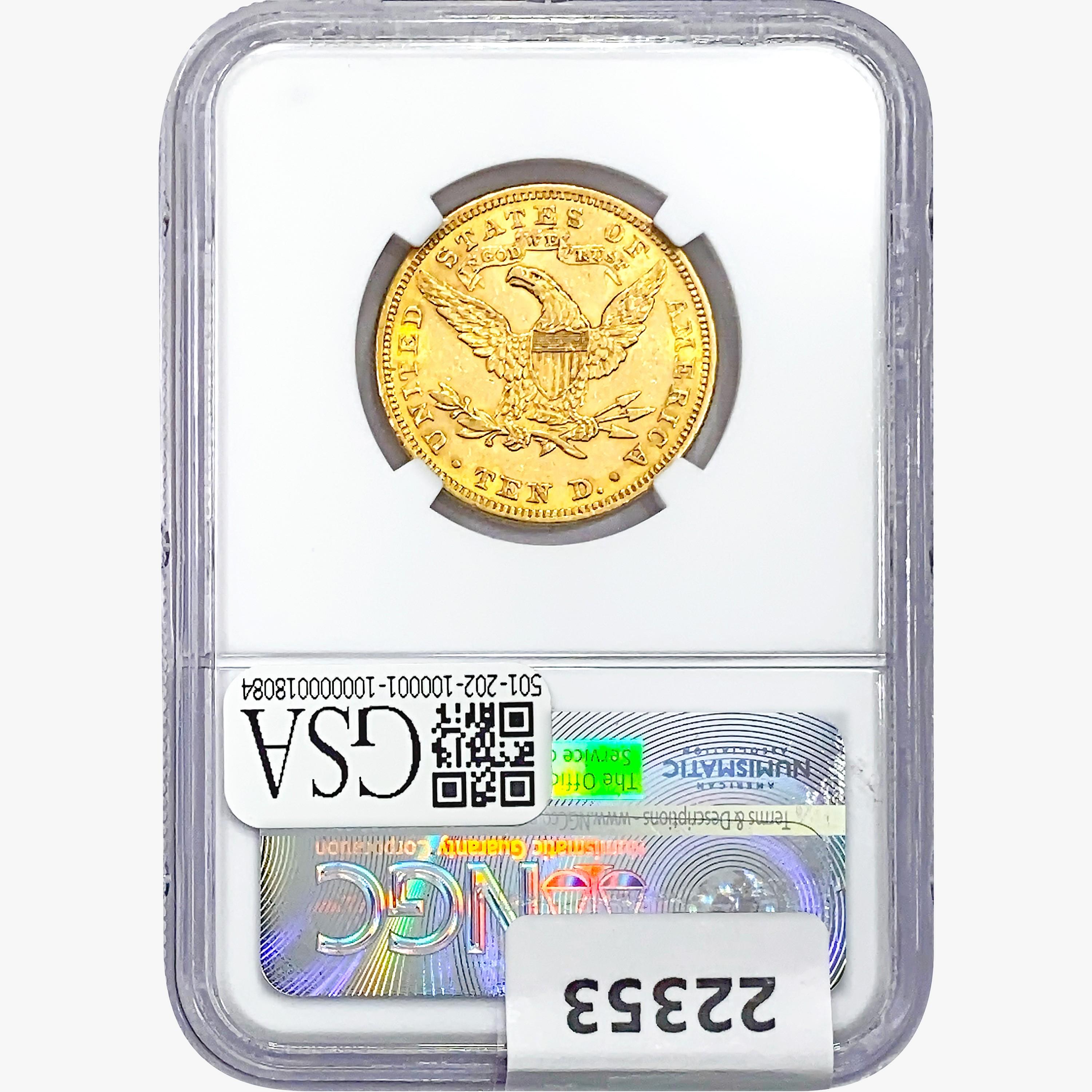 1881 $10 Gold Eagle NGC AU55