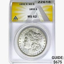 1899 Morgan Silver Dollar ANACS MS62
