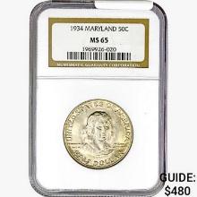 1934 Maryland Half Dollar NGC MS65