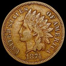 1874 Indian Head Cent NEARLY UNCIRCULATED