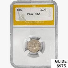 1880 Nickel Three Cent PGA PR65