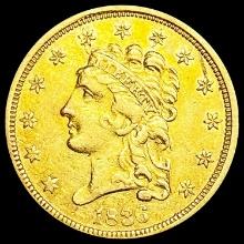 1836 $2.50 Gold Quarter Eagle CLOSELY UNCIRCULATED