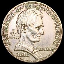 1918 Illinois Half Dollar CHOICE BU