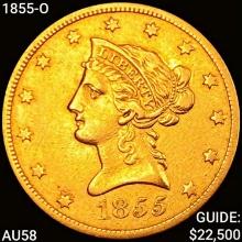 1855-O $10 Gold Eagle CHOICE AU