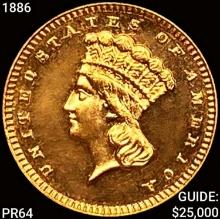1886 Rare Gold Dollar GEM PROOF