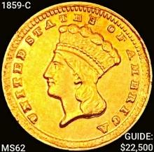 1859-C Rare Gold Dollar UNCIRCULATED