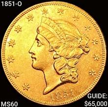 1851-O $20 Gold Double Eagle