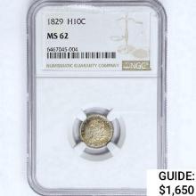 1829 Capped Bust Half Dime NGC MS62