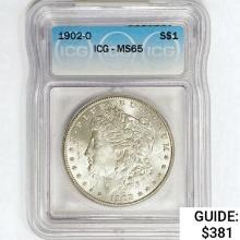 1902-O Morgan Silver Dollar ICG MS65