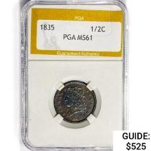 1835 Classic Head Half Cent PGA MS61