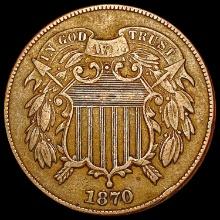1870 Two Cent Piece NEARLY UNCIRCULATED