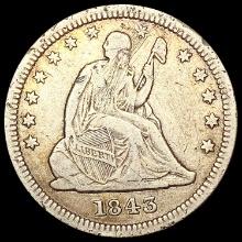 1843 Seated Liberty Quarter NICELY CIRCULATED