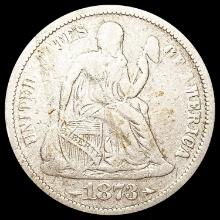 1873 Arws Seated Liberty Dime NICELY CIRCULATED