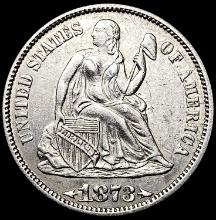 1873 Arws Seated Liberty Dime CLOSELY UNCIRCULATED