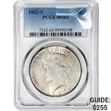 1923-S Silver Peace Dollar PCGS MS63