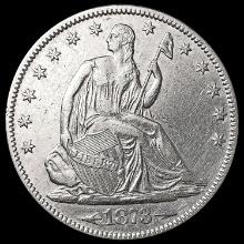 1873 Arws Seated Liberty Half Dollar UNCIRCULATED