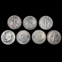 [7] Varied US Half Dollars (1935, 1936-D, 1936-S,