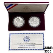 1999 Dolley Madison Silver Dollar Set [2 Coins]