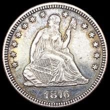 1876-CC Seated Liberty Quarter CLOSELY UNCIRCULATE
