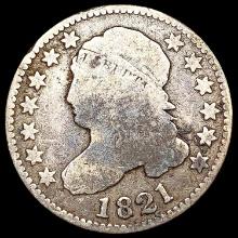 1821 Lg Date Capped Bust Dime NICELY CIRCULATED