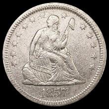 1857 Seated Liberty Quarter NEARLY UNCIRCULATED