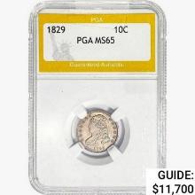 1929 Capped Bust Dime PGA MS65