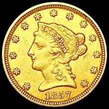 1857 $2.50 Gold Quarter Eagle CLOSELY UNCIRCULATED