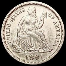 1891-O Seated Liberty Dime UNCIRCULATED