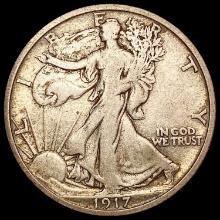 1917-D Reverse Walking Liberty Half Dollar LIGHTLY