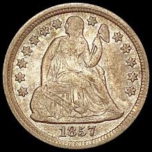 1857 Seated Liberty Dime NEARLY UNCIRCULATED