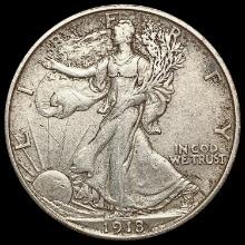 1918-S Walking Liberty Half Dollar CLOSELY UNCIRCU