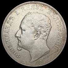 1892 Bulgeria 5 Leva Coin CLOSELY UNCIRCULATED