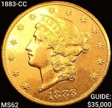 1883-CC $20 Gold Double Eagle UNCIRCULATED