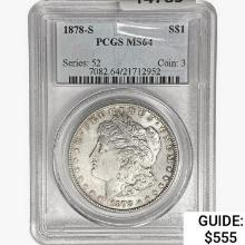 1878-S Morgan Silver Dollar PCGS MS64