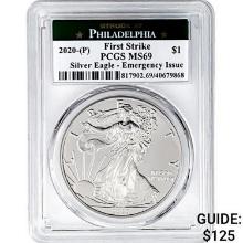 2020-P Silver Eagle PCGS MS69 First Strike