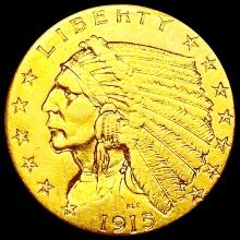 1915 $3 Gold Piece CLOSELY UNCIRCULATED