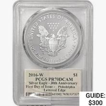 2016-W American 1oz Silver Eagle PCGS PR70 DCAM 1s