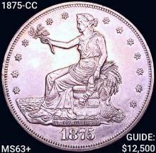 1875-CC Silver Trade Dollar CHOICE BU+