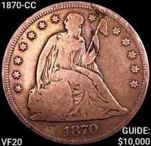 1870-CC Seated Liberty Dollar LIGHTLY CIRCULATED
