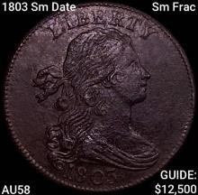 1803 Sm Date Sm Frac Draped Bust Cent CHOICE AU