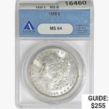 1888 Morgan Silver Dollar ANACS MS64