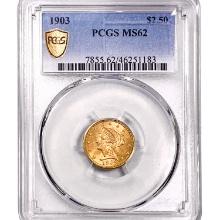 1903 $2.50 Gold Quarter Eagle PCGS MS62