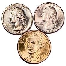 1797-1942 [3] 2 50C, 1 $1