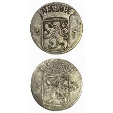 1765&1780 [2] Dutch American Silver Colonial Coins