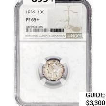 1936 Mercury Silver Dime NGC PF65+