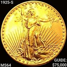 1925-S $20 Gold Double Eagle CHOICE BU